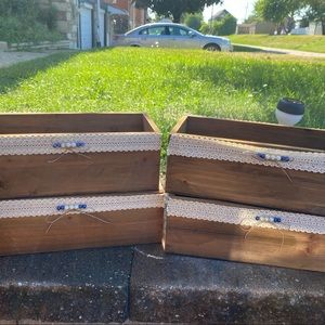 Homemade wedding decor/ flower pots